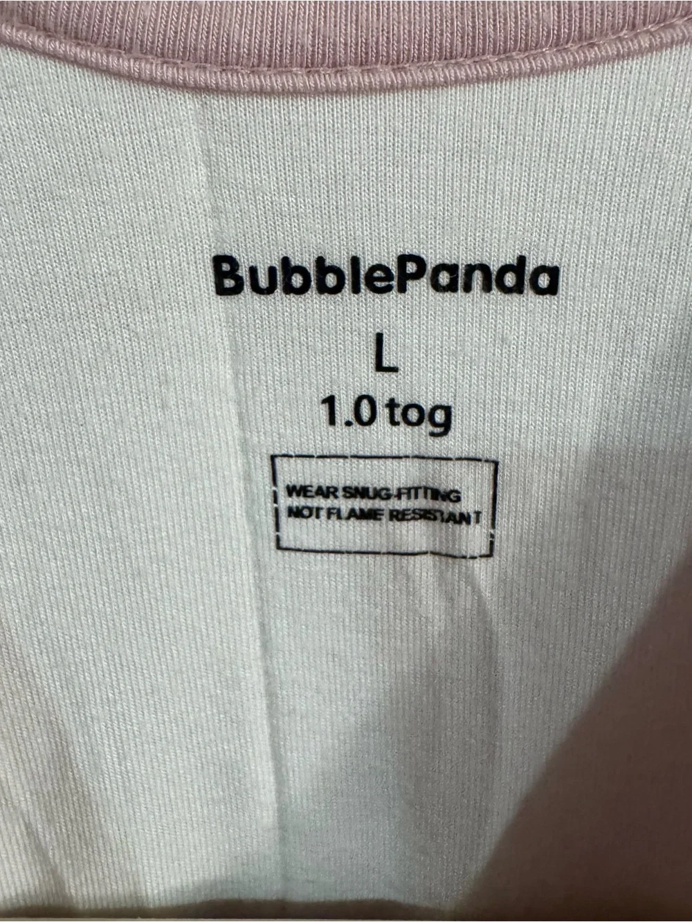 BubblePanda Pink Bamboo Sleep Sack with‎ Feet 1.0 TOG Size L 90-100cm Toddler